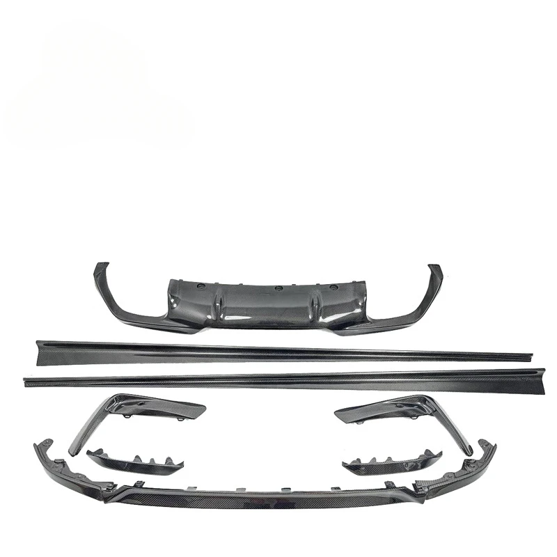 

Подходит для BmwM8 F91 F92 F93 Комплект из углеродного волокна, передняя губа, воздушный нож, угол обертки, задний спойлер для губ, модификация хвостового крыла