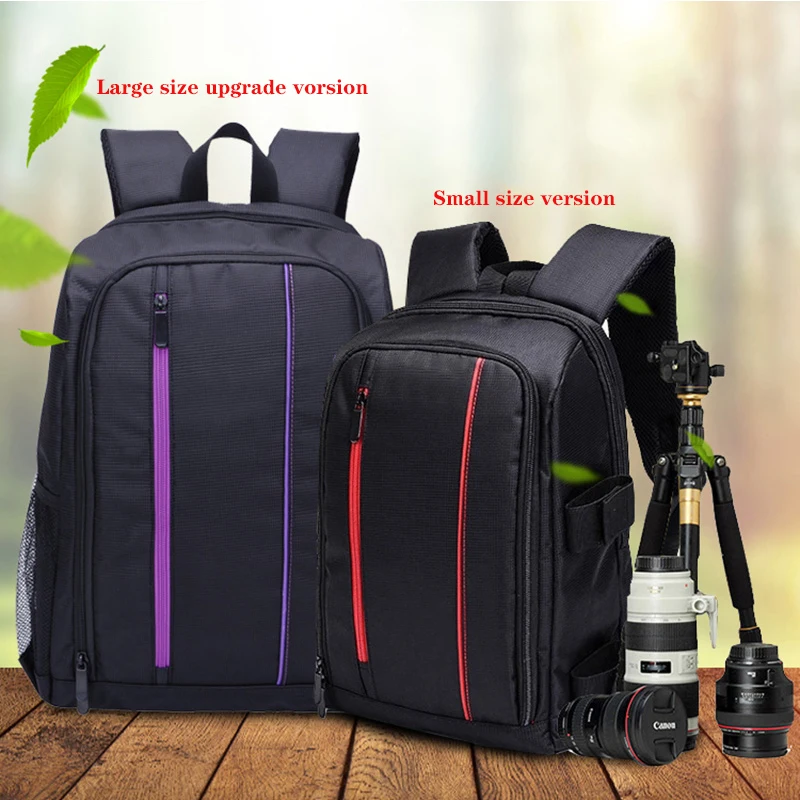 DUTRIEUX Unisex Photograph Waterproof Backpack Camera Shoulders Bags Nylon Case Fit 15.6\'\' Laptop Travel Outdoor DSLR Mochila