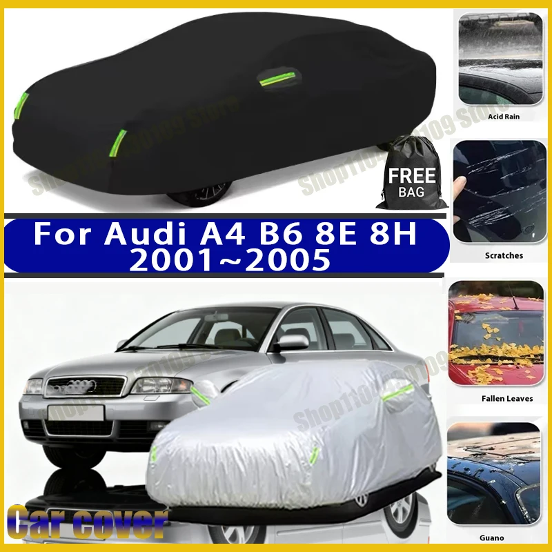 For Audi A4 B6 8E 8H 2001~2005 car cover Winter Summer Snowproof Dustproof Shield, Waterproof Sunproof Auto Protection Accessory
