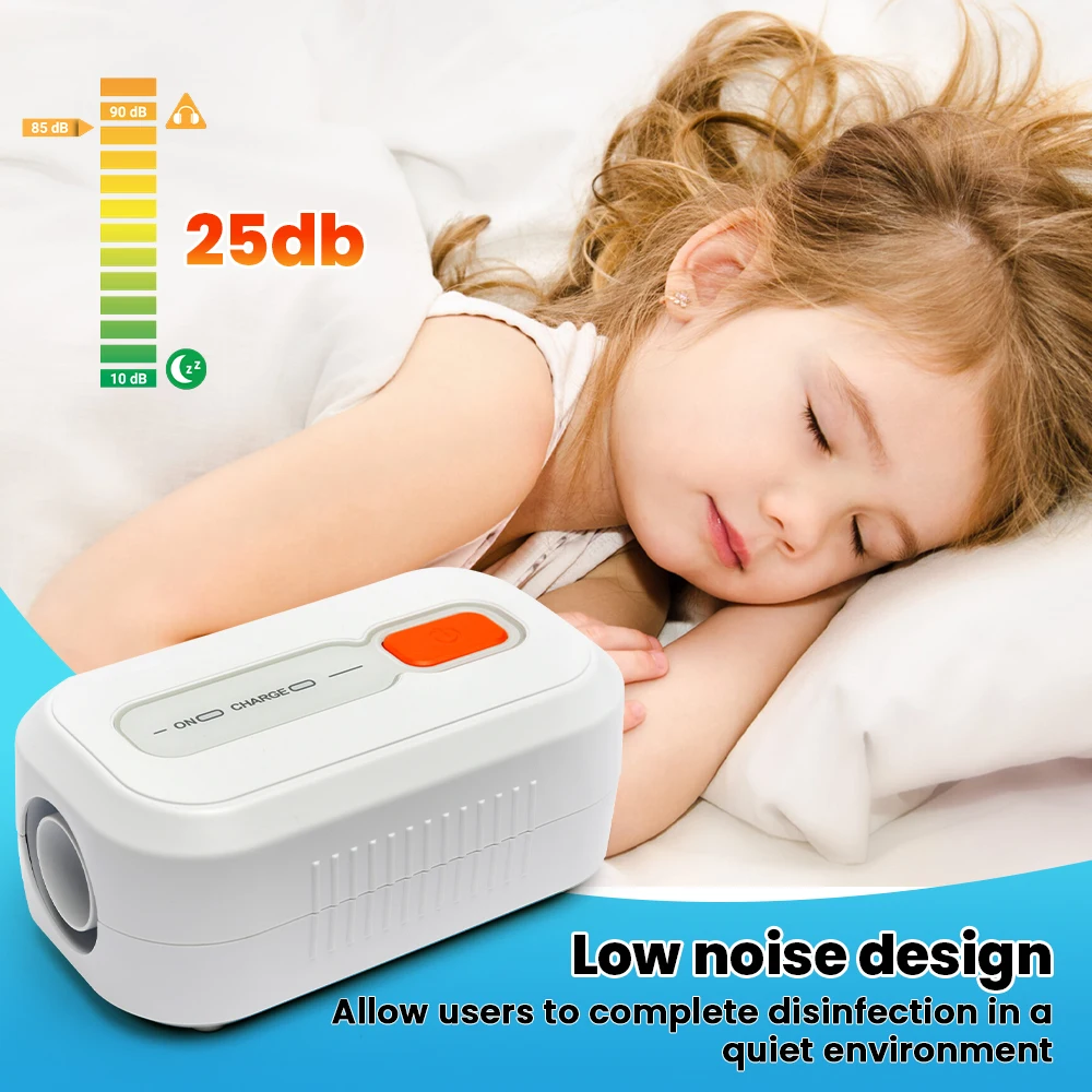 Portable CPAP Cleaner Sleep Respirator Ventilator Air Purifier Ozone Air Disinfection Machine Sleep Aid Breathing Sanitizer