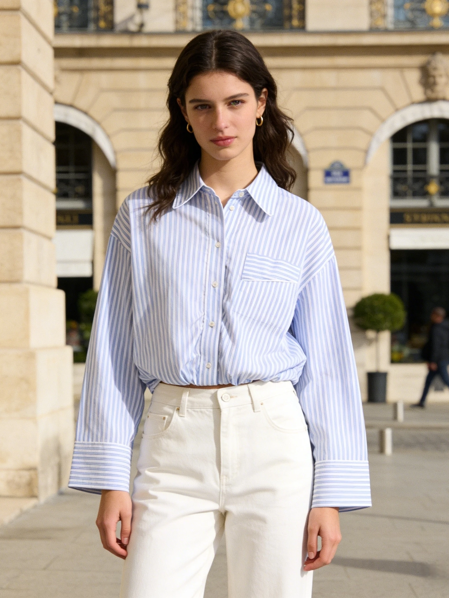 

Женский свободный кардиган с завязками на талии, удобный, приятный к телу, из смеси хлопка и полиэстера, с длинными рукавами, в полоску, с открытым передом.