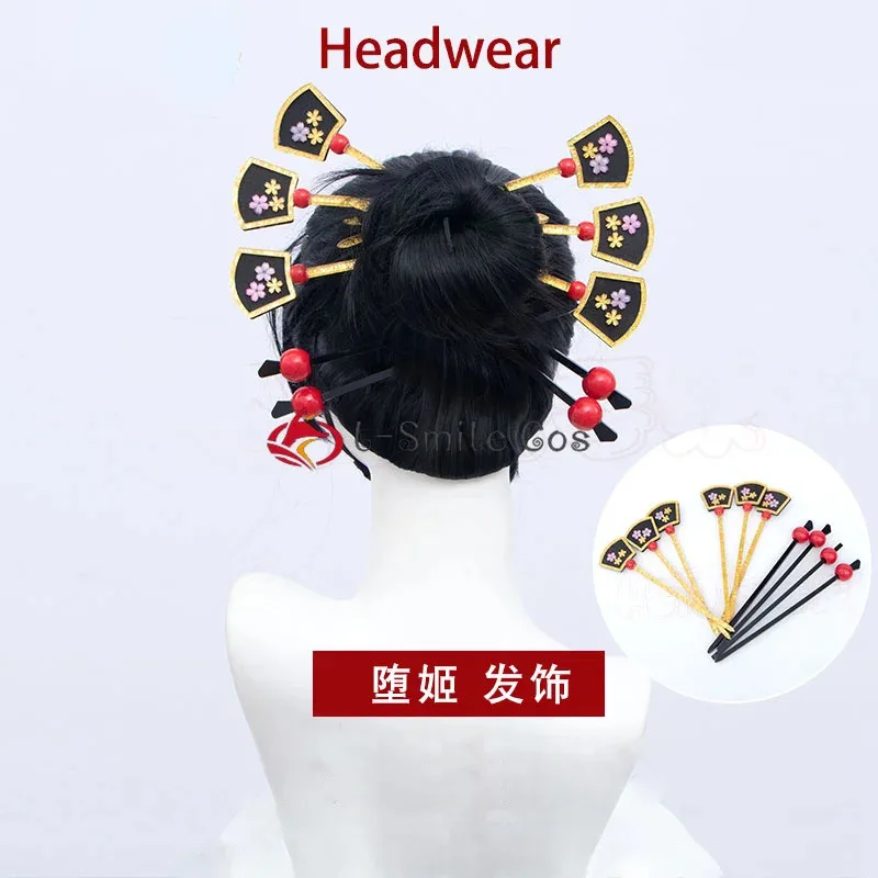 Anime Women Cosplay Silver Gradient Green Cruly Ponytail Daki Heat Resistant Synthetic Hair Party Wigs + Wig Cap