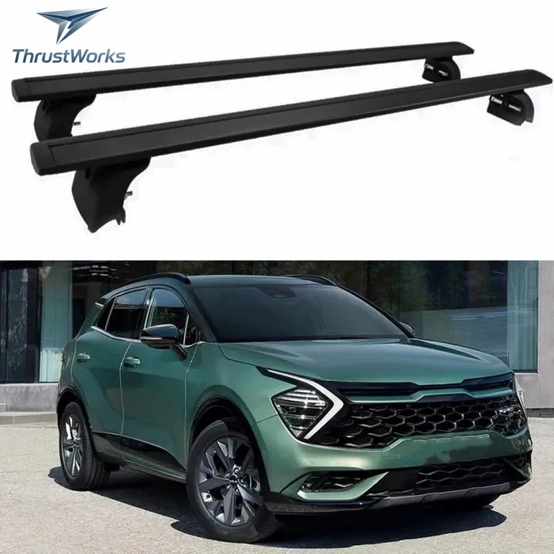 

CARpart 2PCS Bar Fits KX5 Sportage NQ5 2023-2025 Roof Rail Rack Le Cargo Bars Bl Premium Car Accessories New