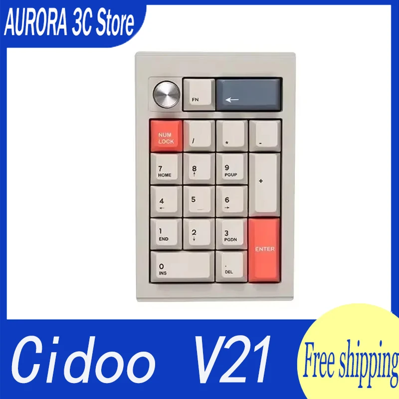 

Cidoo V21 Wireless Bluetooth Keyboard 21keys Tri-Mode Wired Hot Swap Mechanical Keyboard Computer Peripherals For Laptop Gifts