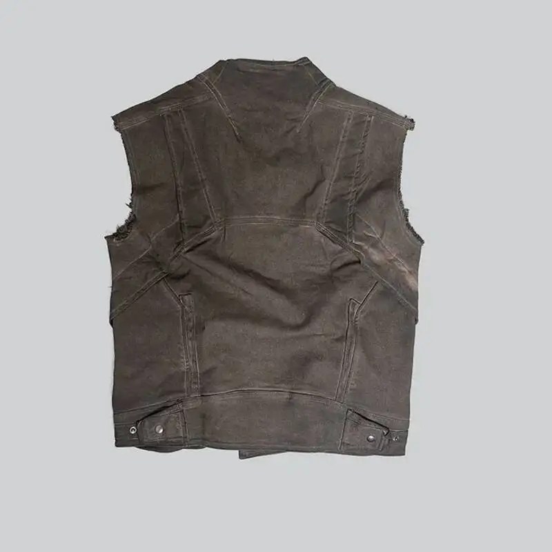 HKSH Spring Summer New Men's Tide Punk Heavy Geometric Cut Outerwear Waistcoat Waste Land Style 3D Pocket Chic Tide Vest HK0816