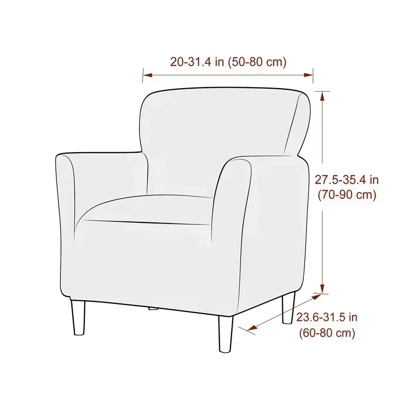 Jacquard Armchair Covers Nordic Elastic Club Tub Chair Slipcovers for Living Room Single Sofa Covers Home Bar Counter Hotel