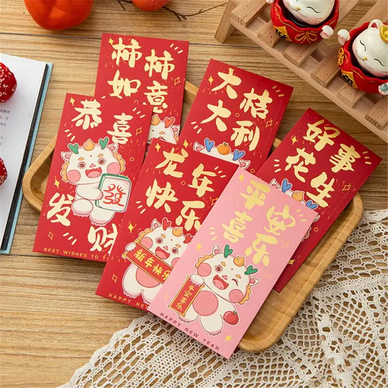 Durable Stretchable Red Envelope Spacious Size Folding Red Envelope Thicken High Quality Red Envelope New Years Money Envelope