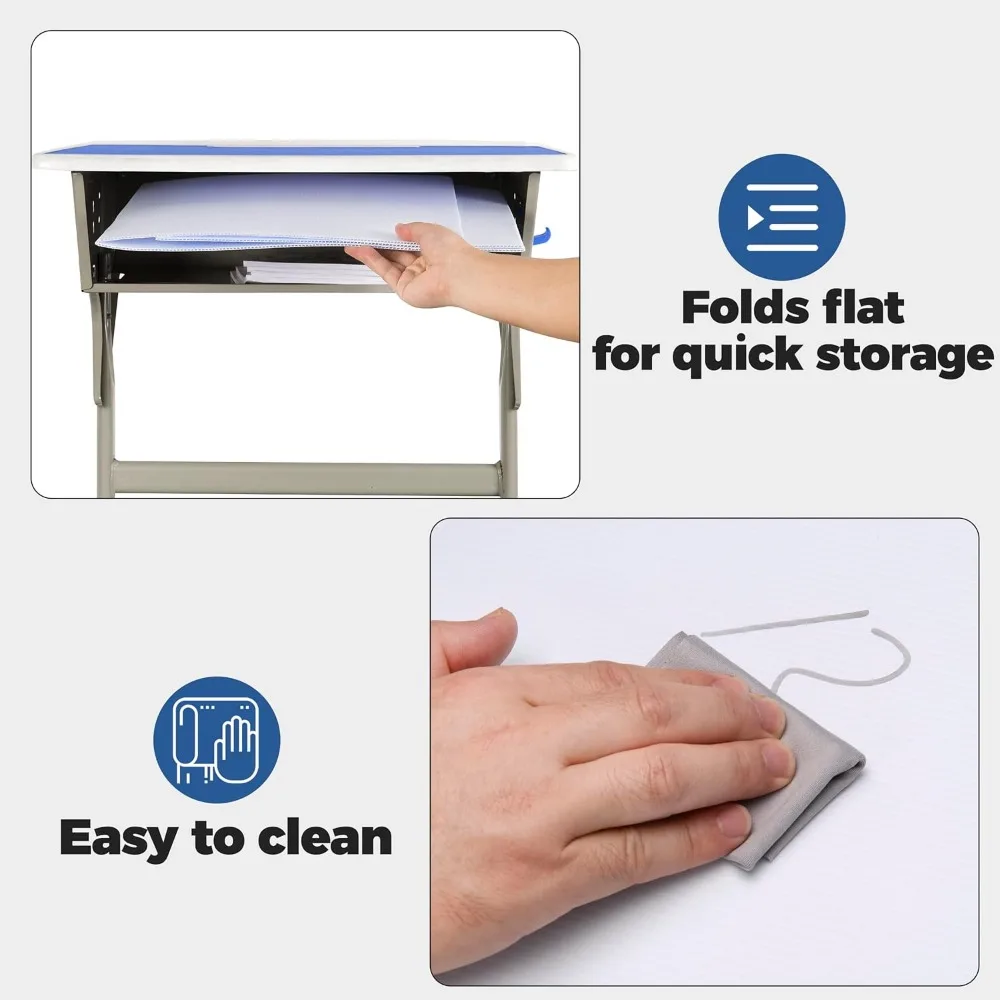 22 Pack Classroom Privacy Shields for Student Desks - Easy Clean Plastic Sneeze Guard Desk Divider Study Carrel with Labels