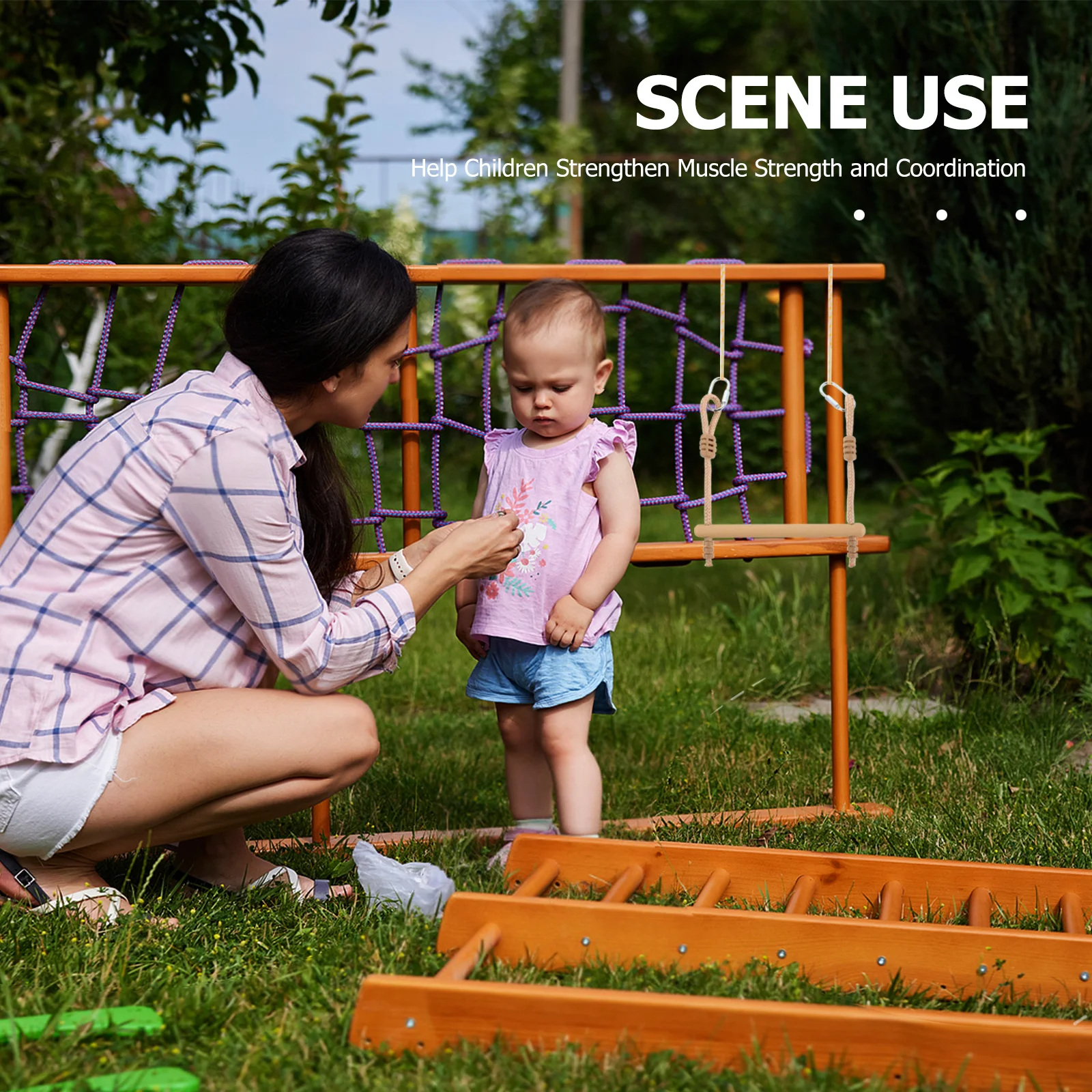 Balançoire d'extérieur pour enfants, avec anneaux d'escalade, banc suspendu en plastique pour jardin, aire de jeux, salle, développement des activités physiques