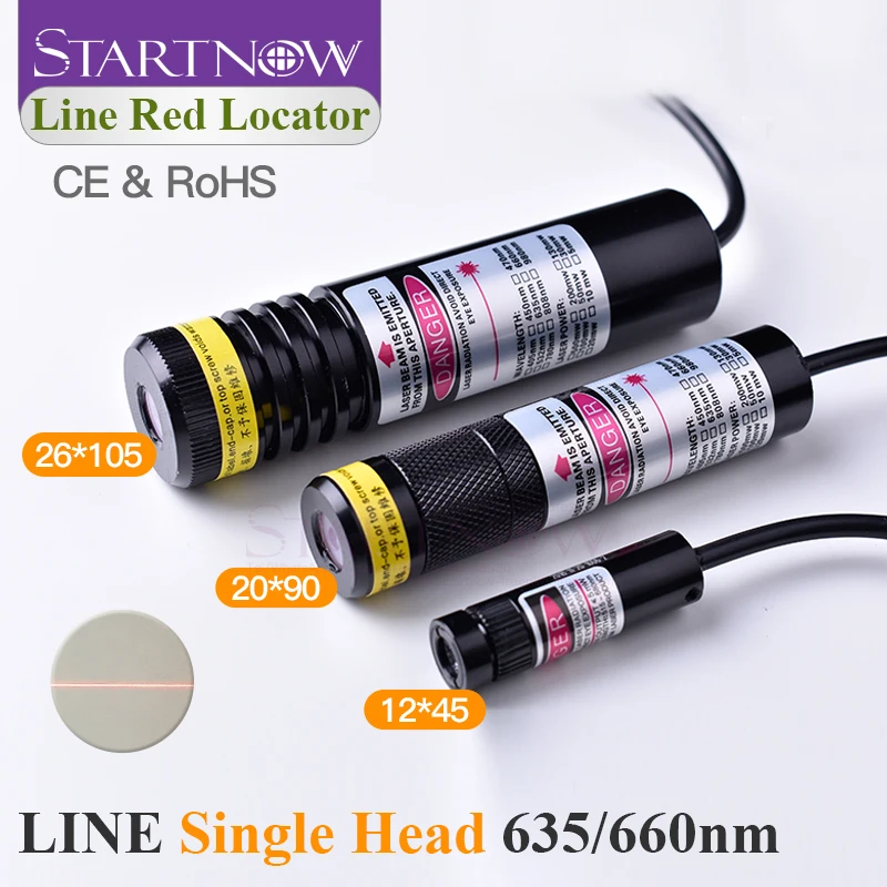 Line Red Locator 635nm Single Head Adjustable12x45 Laser Woodworking Stone Cutting Machine 660nm 200mw 26x105 Engrave Indicator