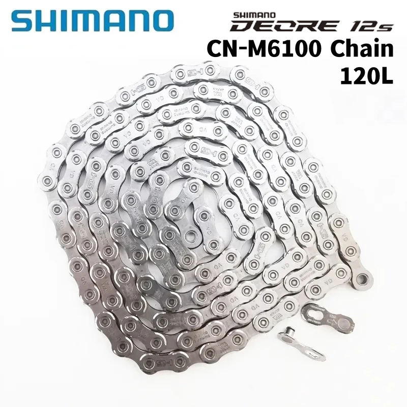 SHIMANO DEORE SLX XT 12-Speed CN-M6100 M7100 M8100 Bicycle Chain Road Mountain Bike 116L 120L 124L 126L Bike Chain Original Part