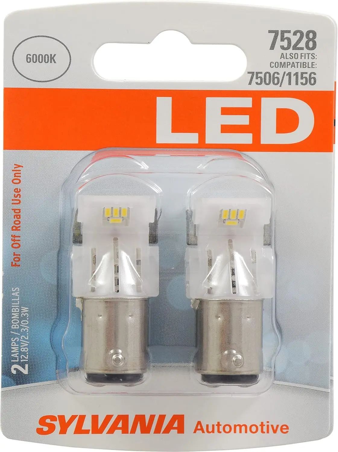

7528 LED White Mini Bulb - Bright LED Bulb, Ideal for Daytime Running Lights (DRL) and Back-Up/Reverse Lights (Contains 2 Bulbs)