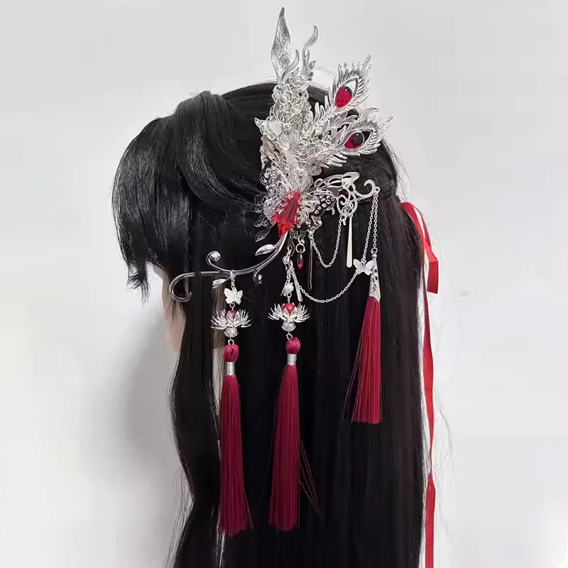 

Heaven Officials Blessing Hua Cheng Косплей Streamer Головные уборы Huacheng Танцевальная сцена для взрослых Древний Тянь Гуань Ци Фу