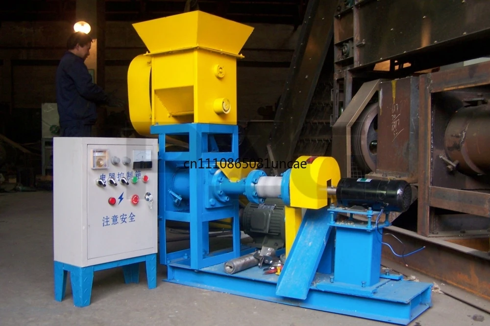 

Экструдер для производства плавающих гранул корма для рыб 40-50 кг/ч, 220В/380В, машина для экструдирования сухого корма для рыб