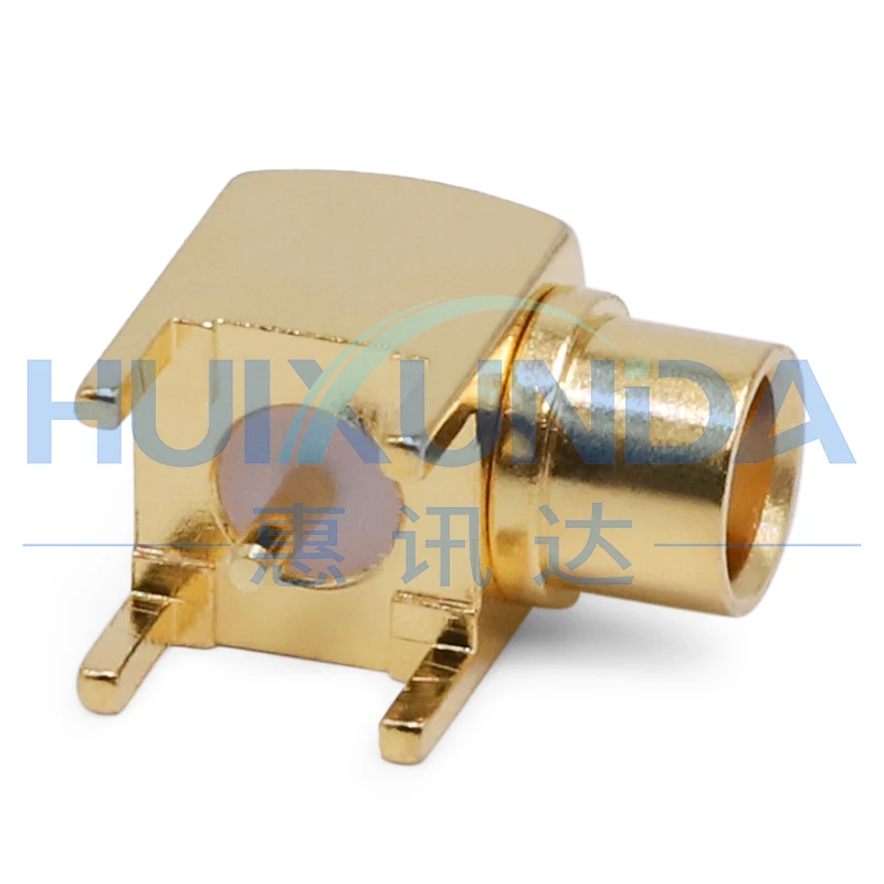 MCX-KWE MCX female head right angle bend seat welded PCB board four corner socket printed board socket MCX-KWHD