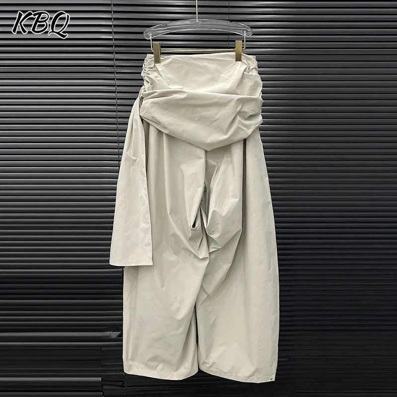 kbq-solide-episse-plis-conception-ample-sens-pantalon-pour-femmes-taille-haute-minimaliste-decontracte-jambe-large-pantalon-femme-mode-automne