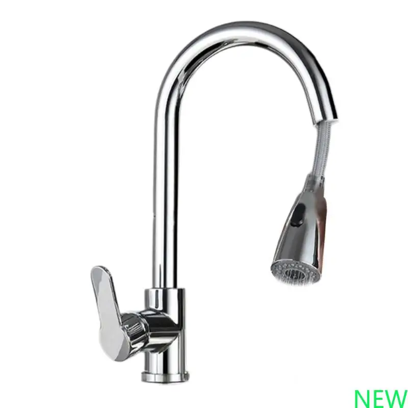 Kitchen Faucet Steel Water Tap 360 Rotation Extendable Spout for Modern Homes
