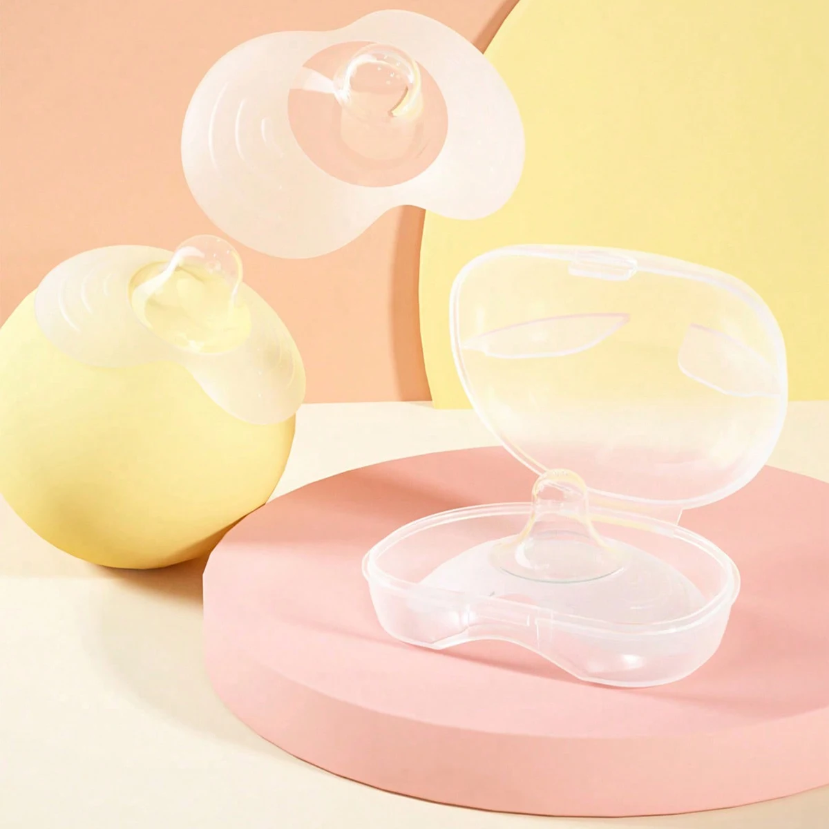 2pcs/Pack New Silicone Nipple Shields with Box, Breastfeeding Nipple Protectors, Soft Breast Shell, Nipple Covers
