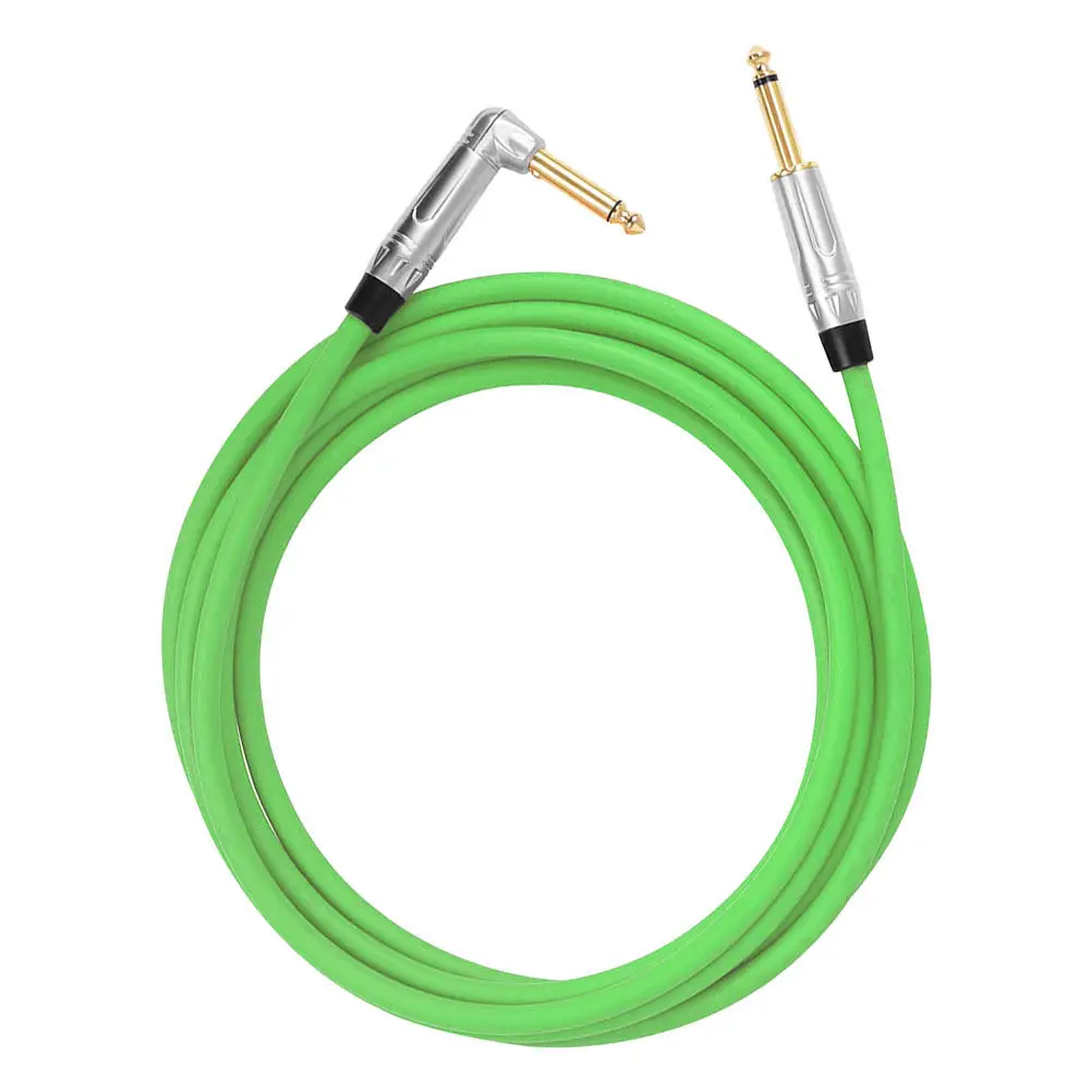 

Кабель для гитары 6,35 мм с шумоподавлением, усиленный, резиновый, с медной жилой, длинный, для бас-гитары