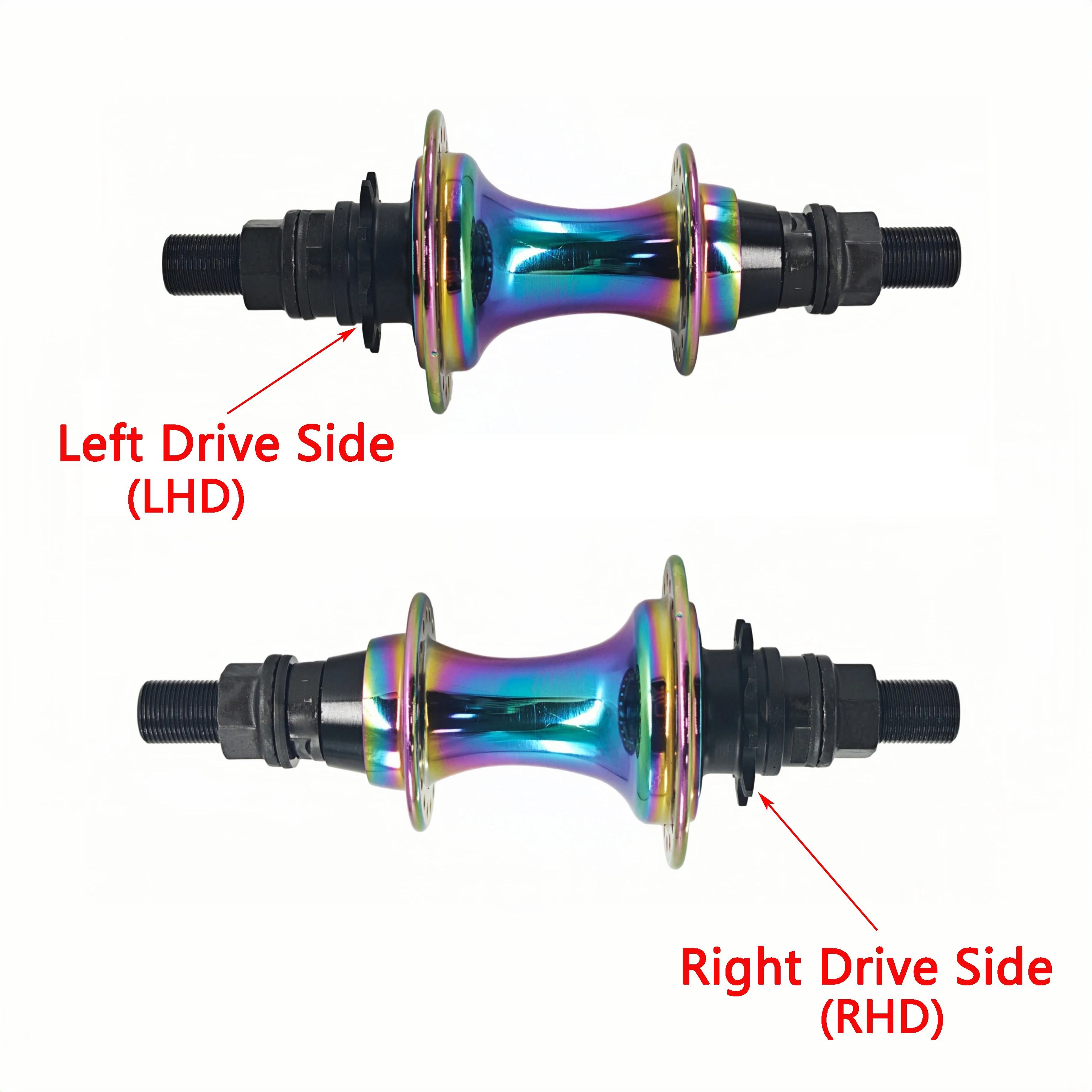 BMX-Nabe, BMX-Fahrradnabe, 36H, 6 Zahnräder, 120 Klicks, 5 Lager, 3 Farben, Links-/Rechtsantrieb, BMX-Fahrradnabe, Vorder- und Hinterradnabe, Leichtmetall – Detail 10