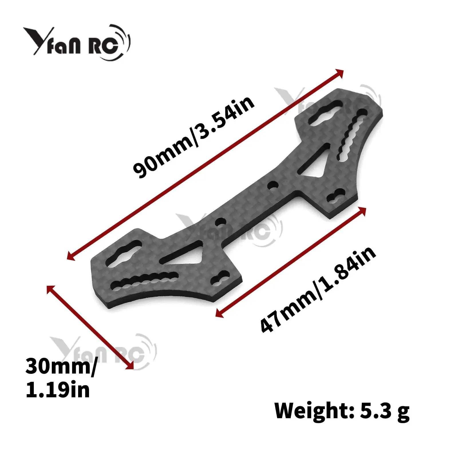 5pcs Carbon Fiber Shock Tower Battery Plate Second Floor Board Bumper Plate for Tamiya TT02 TT-02 1/10 RC Car Upgrade Parts