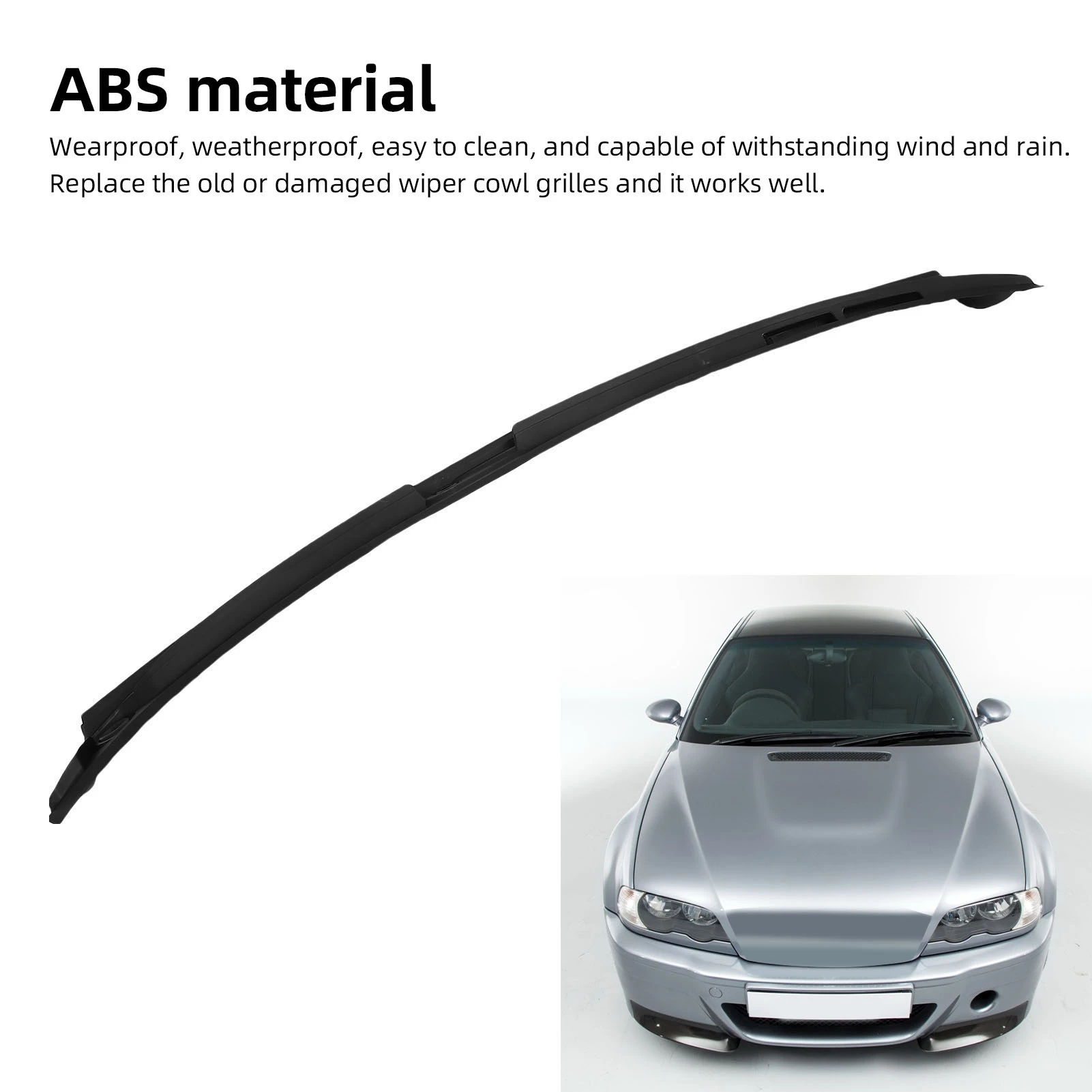 Wiper Cowl Grille 51718208483 Weatherproof ABS  Wiper Cowl Cover Panel High Longevity Easy To Install for Vehicle