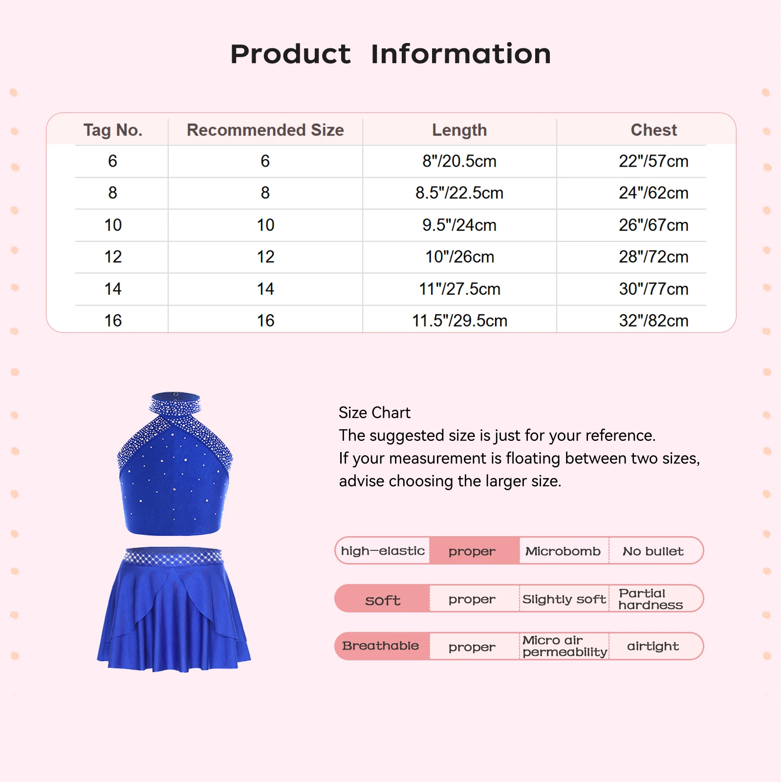 Dziecięcy strój do tańca lirycznego dla dziewczynek, top typu halter z krzyżującymi się ramiączkami na plecach, błyszczące cyrkonie, krótki top + spódnica do łyżwiarstwa figurowego, baletu, jazzu, latynoamerykańskie.