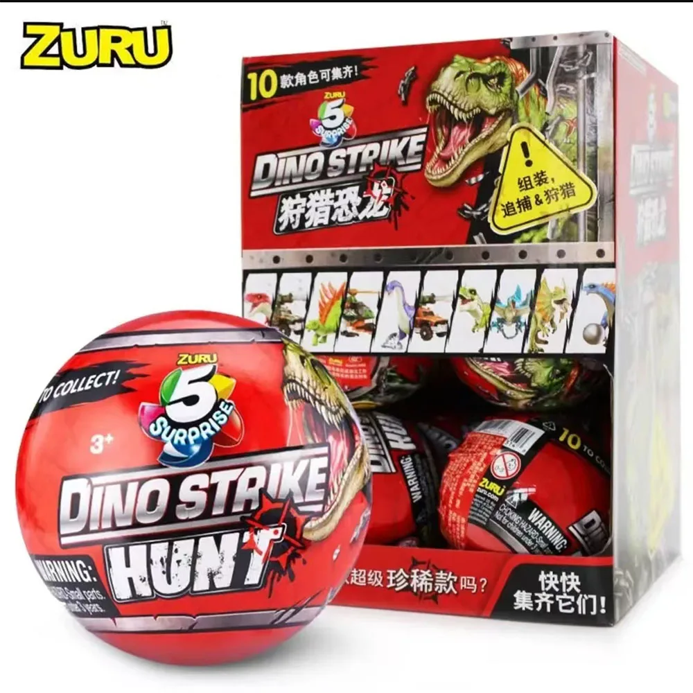 

ZURU 5 Surprise Mini Brands: Набор-сюрприз в яйце (издание «Охота за динозаврами») для мальчиков — миниатюрные Тираннозавры, Единороги и трансформирующиеся игрушки