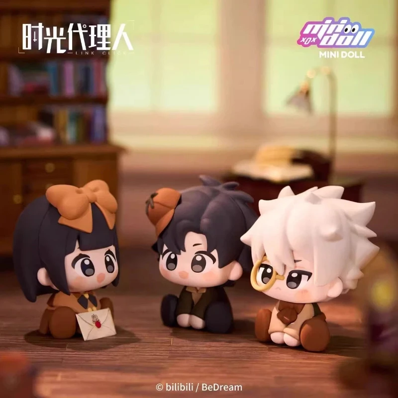 وصلة أصلية جديدة انقر فوق Minidoll Time Agent الجلوس إلى أسفل الشكل لينة المطاط غامض صندوق أعمى تحصيل لعبة سلسلة الكلية العصرية