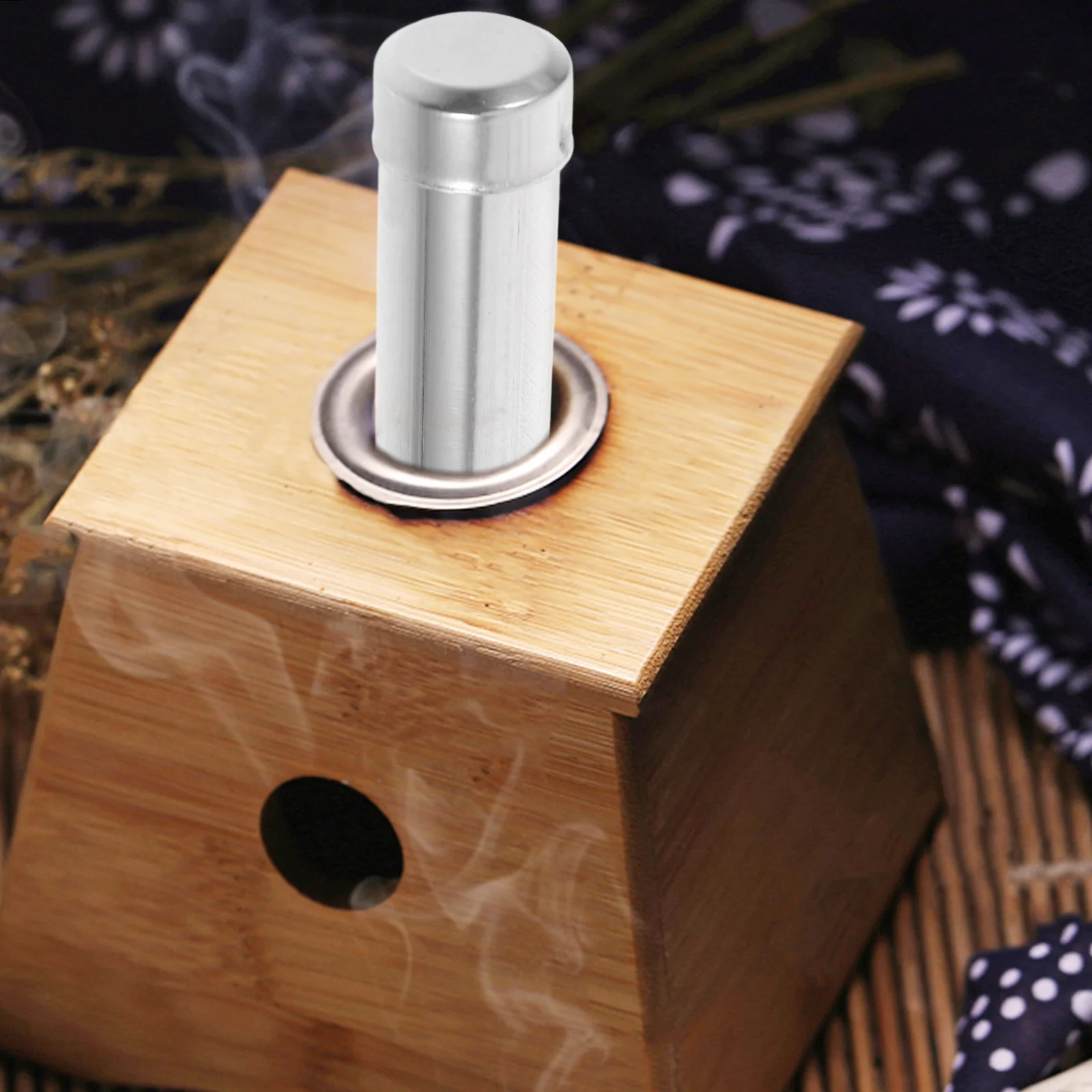 

6Pcs Moxa Stick Pushers Stainless Steel Moxibustion Therapy Tool Pain Relief Portable Body Care Device Professional Heat