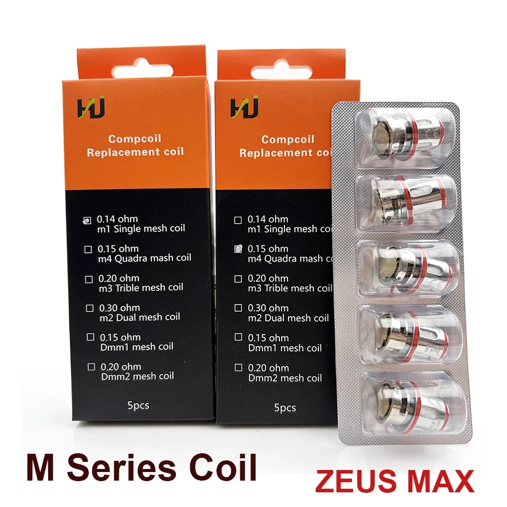 Zeus-Z Max 코일 M 시리즈, M 0,14 ohm 코일 0,3 ohm 듀얼 0,2 ohm 트리플 0,15 ohm 쿼드라 메쉬 코일