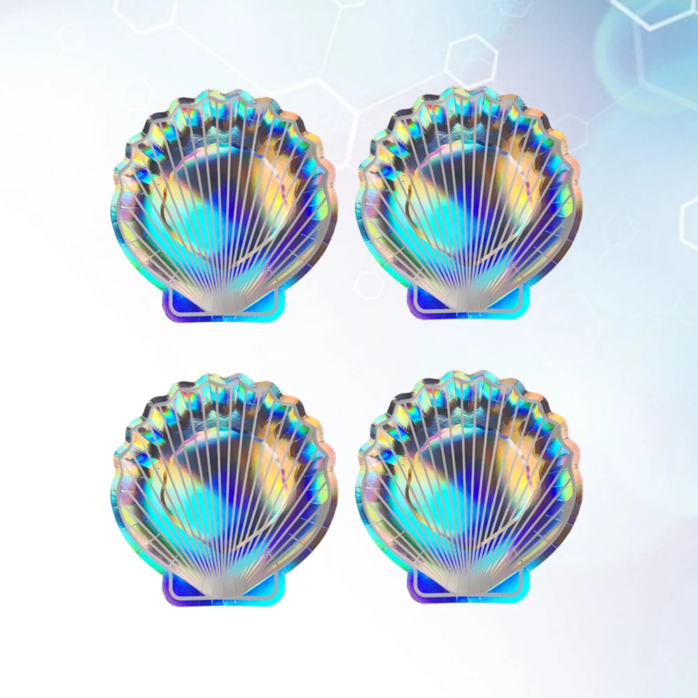 

16 Pcs Shell Shape Shell-shaped Tableware Child Party Supplies Colorful Paper Plates Cake