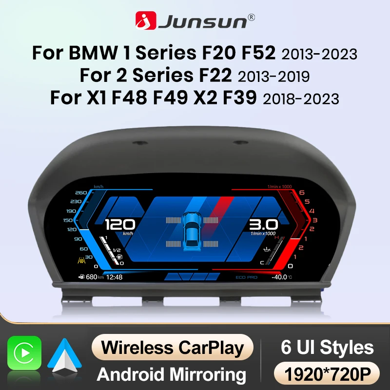 Junsun Digital Cluster Dashboard Für BMW 1 2 Serie F20 F21 F52 F22 X1 F48 F49 X2 F39 LCD Auto Instrument Virtuele Cockpit Für
