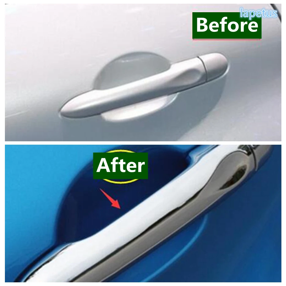 ABS Chrome Rear Bumper Fog Light Lamp Door Handle Pull Decor Cap Cover Trim Fit For Renault Captur 2014 2015 2016 Accessories