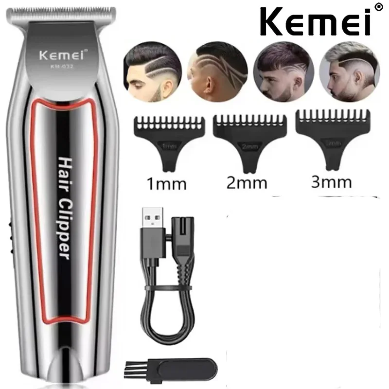 Kemei 032 المهنية 0 مللي متر الشعر المتقلب الكهربائية أداة تهذيب اللحية مقص الشعر للرجال آلة قطع الشعر أدوات للعناية الشخصية