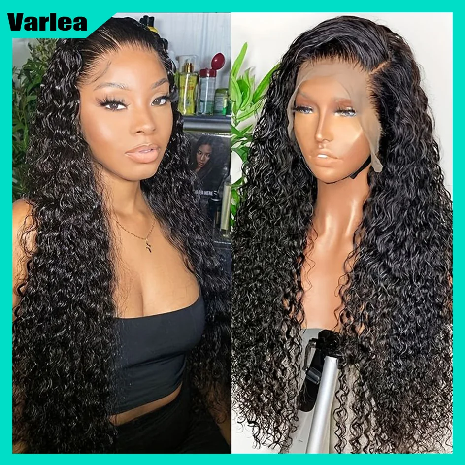 Varlea Brazilian Water Wave Human Hair Wig Deep Wave Lace Front Wig 13x6 Curly Wig Black Wig 13x4 Lace Front Wigs For Women