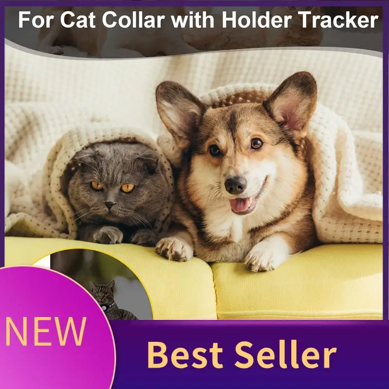 ABLU-Cat Collar, For  Air Tag Cat Collar With Safety Buckle And Bell, Reflective Cat Collar In 3/8Inch Width