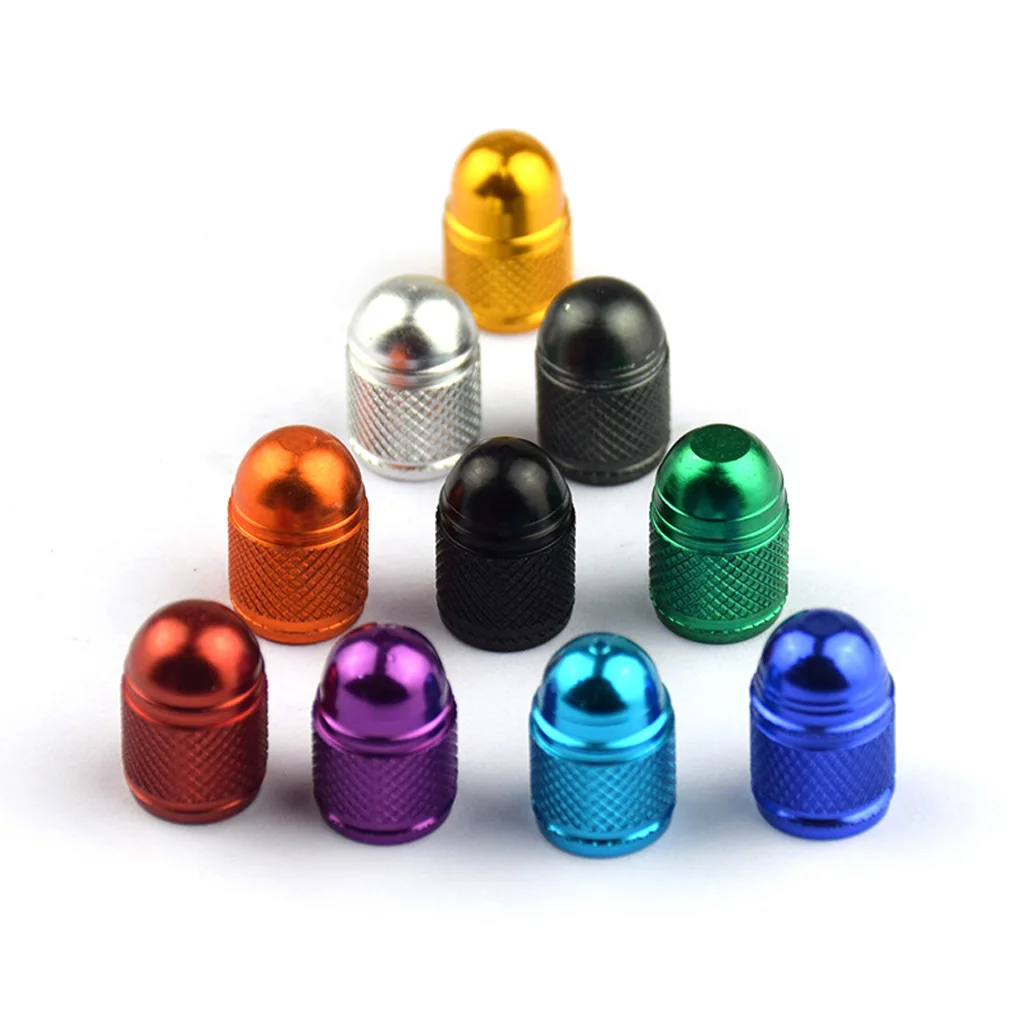 4 pcs Colorful bullet aluminum alloy car tire valve cap modified car valve cap dust cap Waterproof tapones de valvula