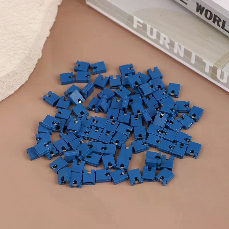 100PCS Pitch Jumper Shorted Cap & Headers & Wire Housings 2.54MM SHUNT Shorting Block Pin Connector Cap