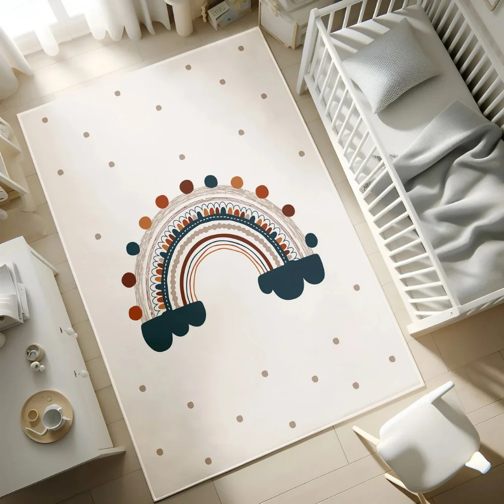 

Night Sky Fluffy Carpet For Living Room，Plush Cotton Bedroom Rug For Kids,Hairy Nursery Play Mat For Children，Rectangle Foot Mat