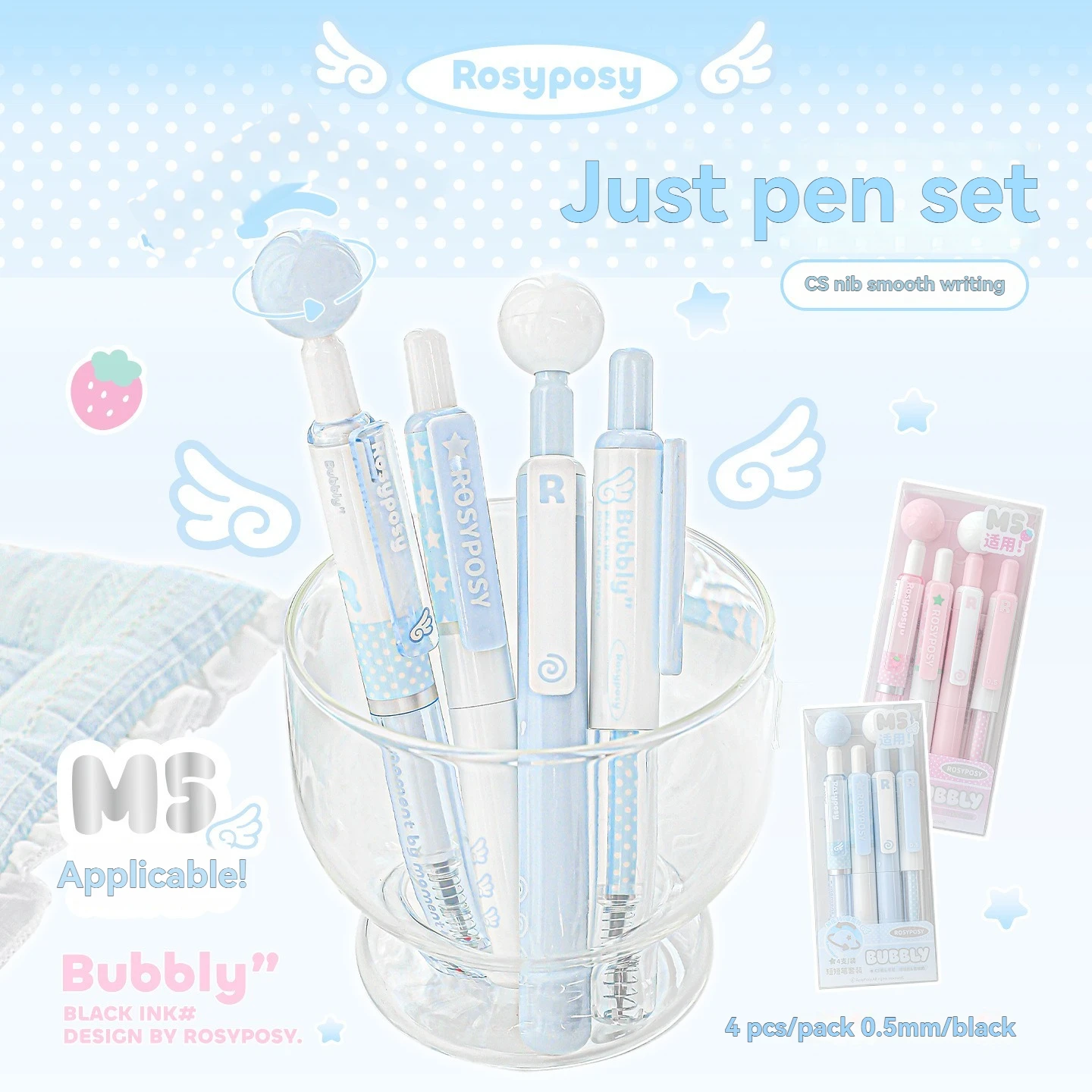 4PC Neutral Pen  Short Pen  4-Pack  High Aesthetic Value  360  Rotation  Decompression  And Problem  Solving Pen