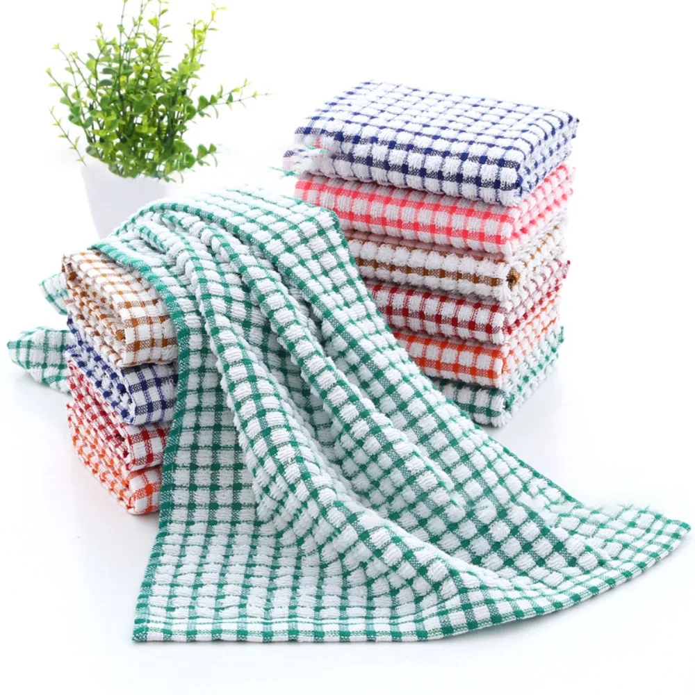 New Cotton Tea Towels Rag Absorbent Cleaning Cloths Large Size Drying Washing Dish Cloth Kitchen Supplies