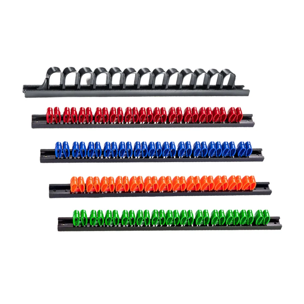 Screwdriver Organizer ABS Wall Mount Plastic Wrench Screwdriver Organizer Rail Rack Storage Holder Hand Tools Parts