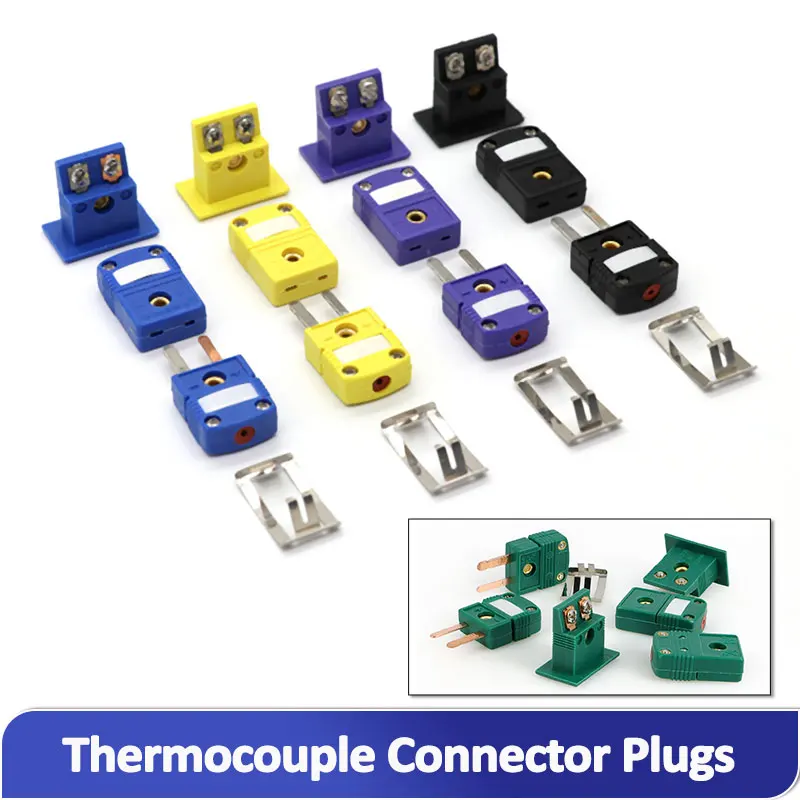 1-50pcs K T J E N Type Mini Thermocouple Connector Standard Male Female Plug Socket Panel Mount Temperature Sensor Connector
