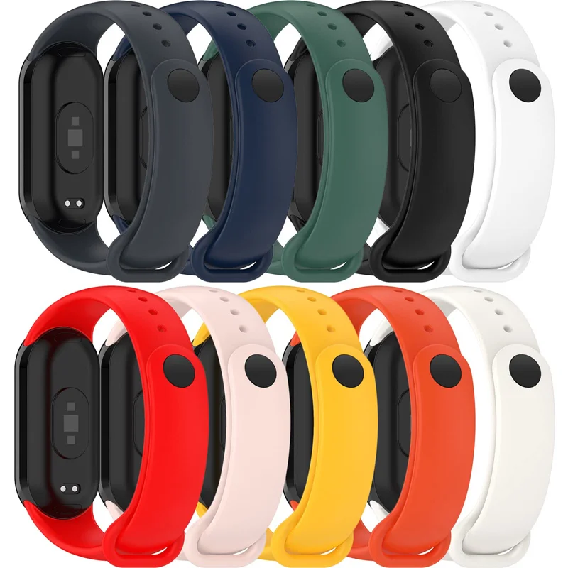 Silicone Strap For Xiaomi Mi band 8-8 NFC Replacement miband9/8 Sport Bracelet waterproof Watchbands smart mi band 9 Accessories