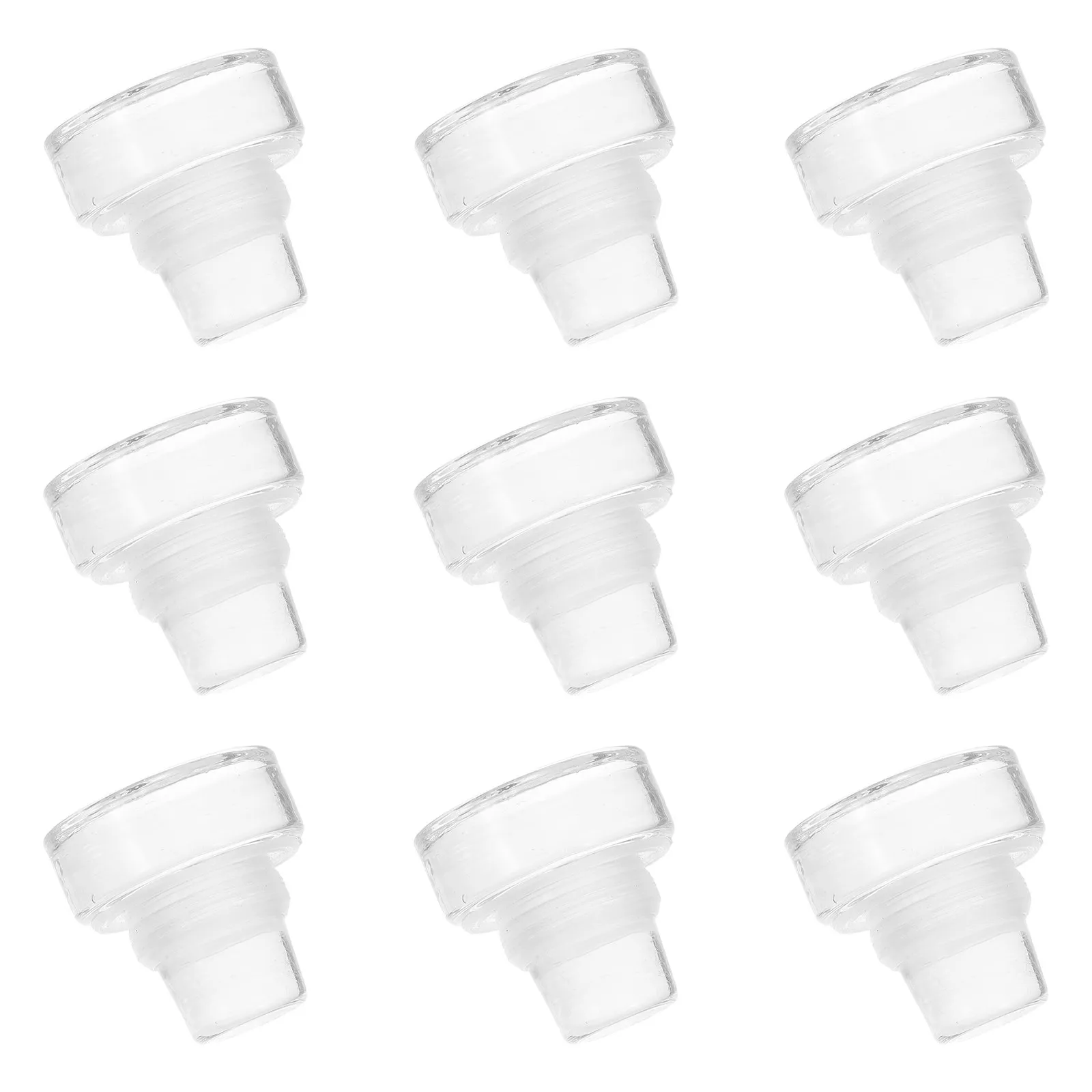 10Pcs T-Shaped Glass Wine Bottle Stopper Reusable Sealing Plugs Party Beverage Stopper DIY Craft Decorative Plug