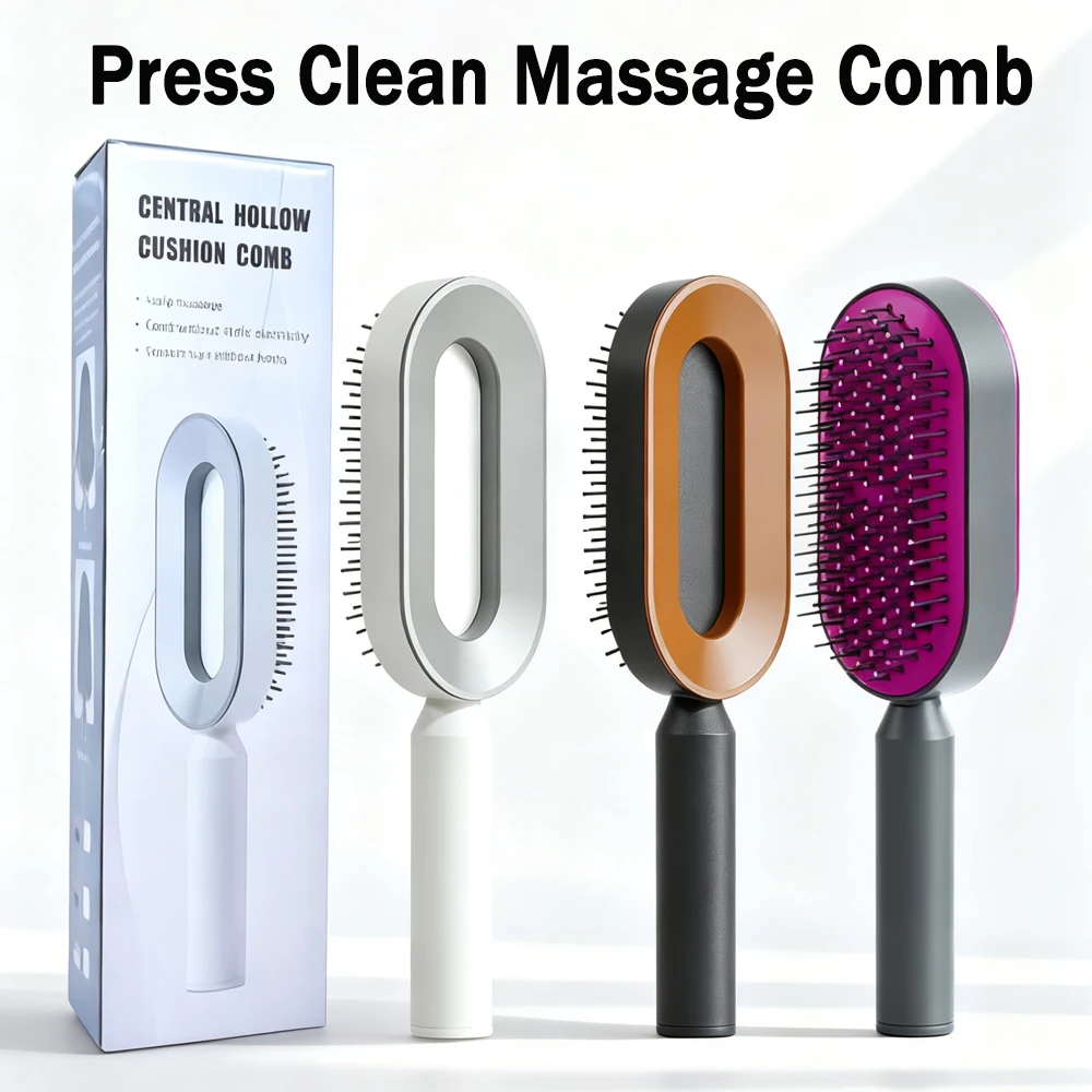 

Women's Long Hair Airbag Massage Comb Upgraded Press Type Clean Design Styling Tool for Home Use Hair Care Accessorie Waterproof