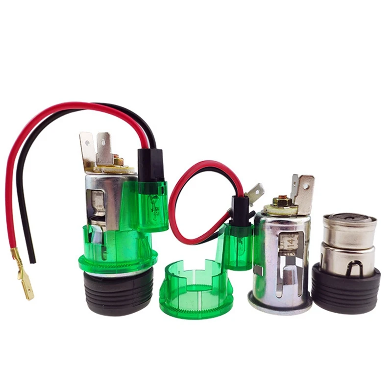 12v Cigarette Lighter Cigar Plug Socket Boat Car Outlet Plug Power Socket With LED Light For Ford Escort Fiesta Mondeo Transit