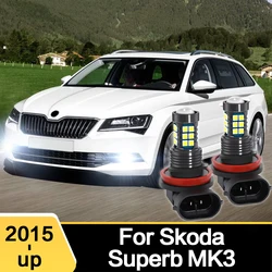LED Car Light Front Bulb Fog Lamp For Skoda Superb MK3 2015 2016 2017 2018 2019 2020 2021 2022 2023 Accessories