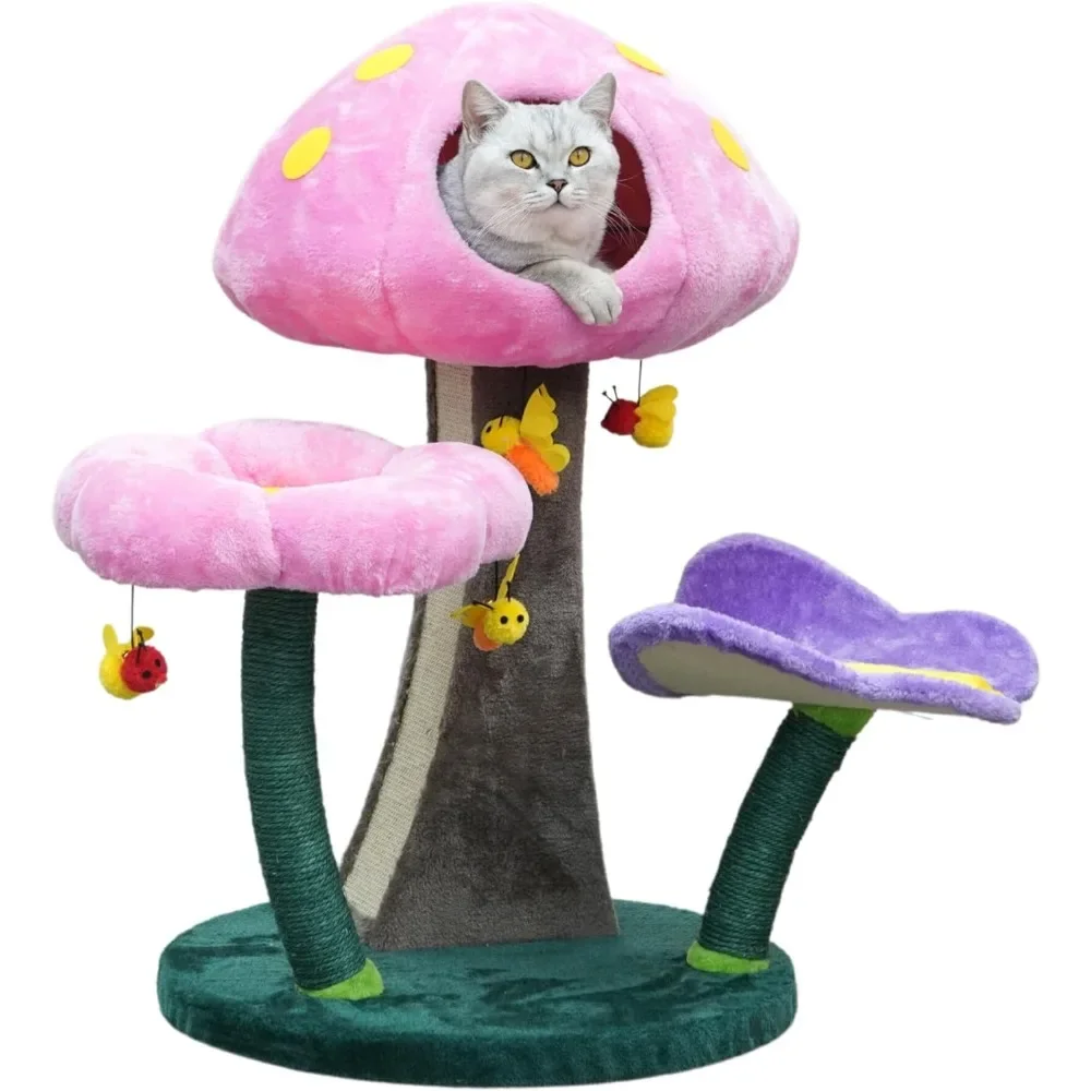 

"Catry Cat Tree – Natural-Looking All-in-1 Cat Beds & Furniture, Cozy Lounge for Cats to Recline"